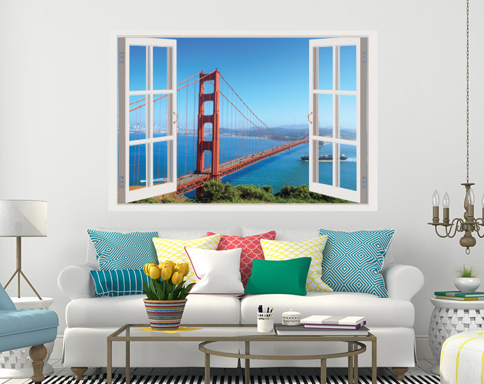 IMPRESSIVE 3D WINDOW WALL DECALS, REMOVABLE WALL STICKERS, WALL DECOR