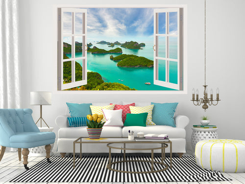 Window Wall Stickers - MOUNTAIN LAKE BOATS - Wall Stickers 3D - VINYL