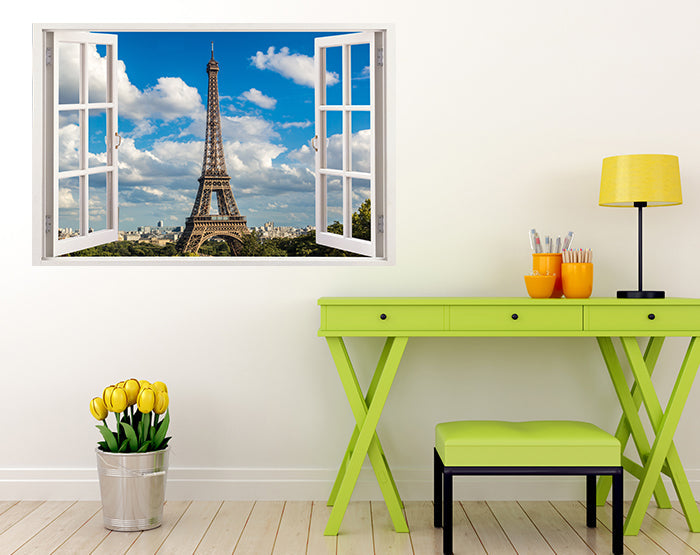 IMPRESSIVE 3D WINDOW WALL DECALS, REMOVABLE WALL STICKERS, WALL DECOR