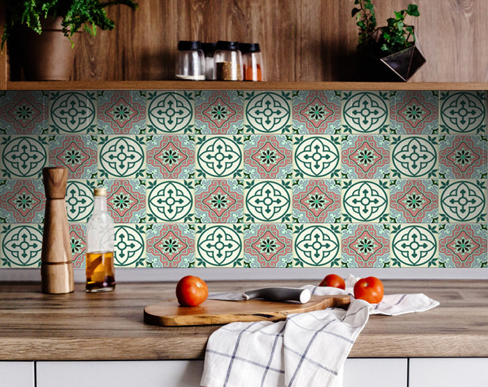Decorative Tile stickers set of 24 Peel & Stick