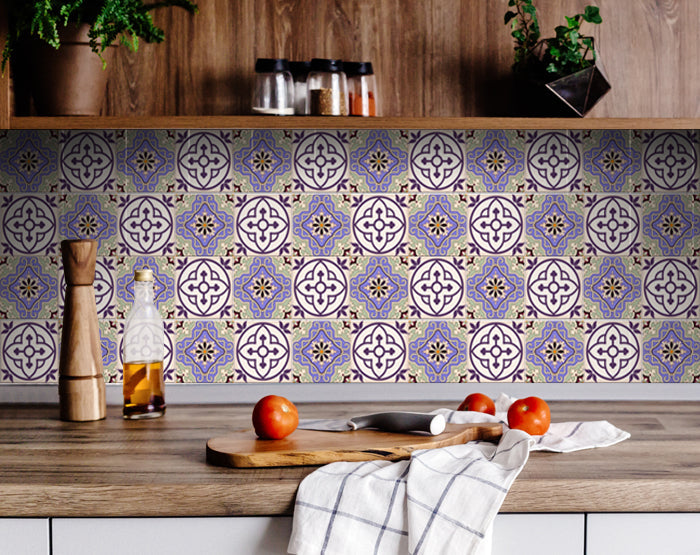 Decorative Tile stickers set of 24 Peel & Stick