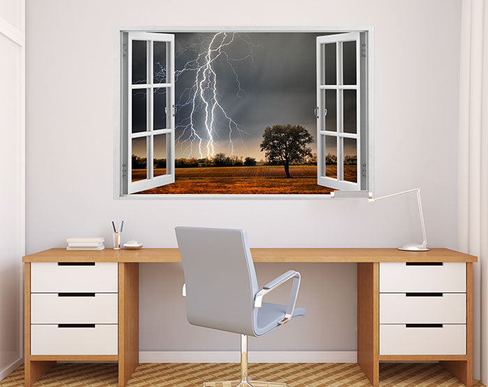 IMPRESSIVE 3D WINDOW WALL DECALS, REMOVABLE WALL STICKERS, WALL DECOR