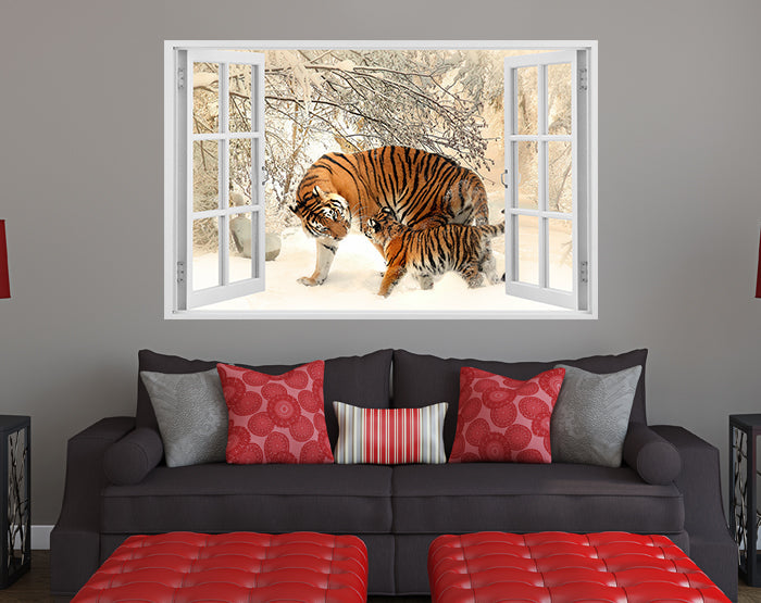 IMPRESSIVE 3D WINDOW WALL DECALS, REMOVABLE WALL STICKERS, WALL DECOR