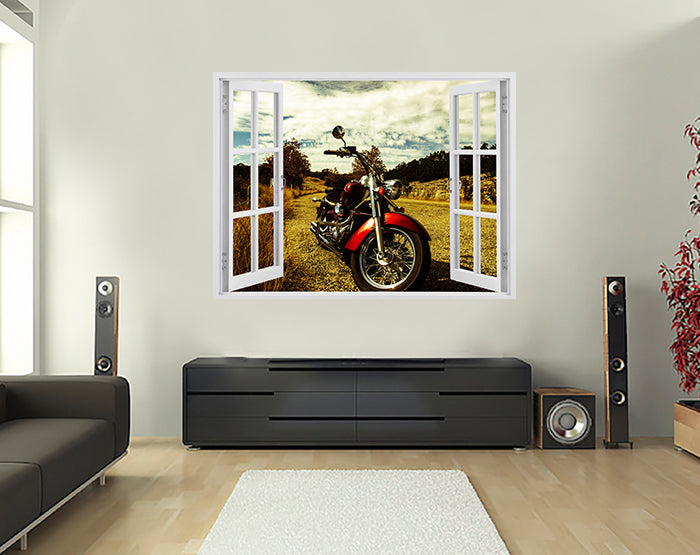 IMPRESSIVE 3D WINDOW WALL DECALS, REMOVABLE WALL STICKERS, WALL DECOR