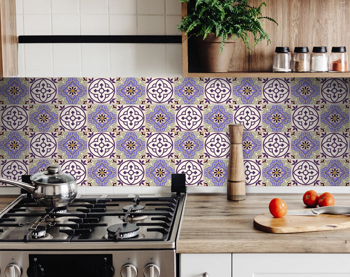 Decorative Tile stickers set of 24 Peel & Stick