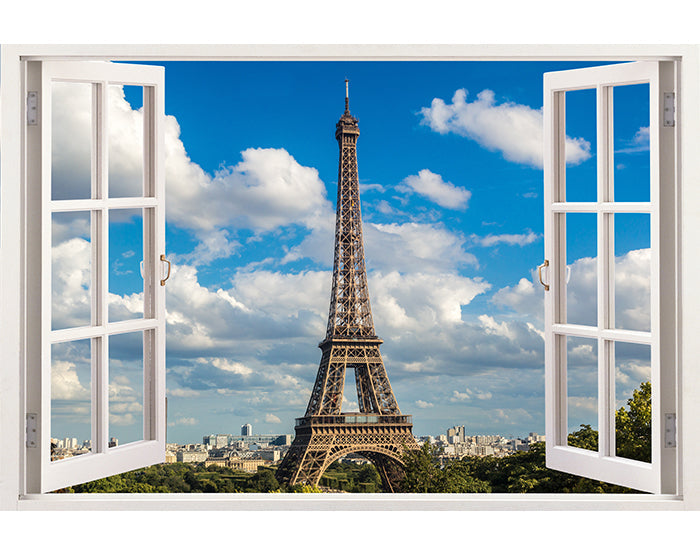 IMPRESSIVE 3D WINDOW WALL DECALS, REMOVABLE WALL STICKERS, WALL DECOR