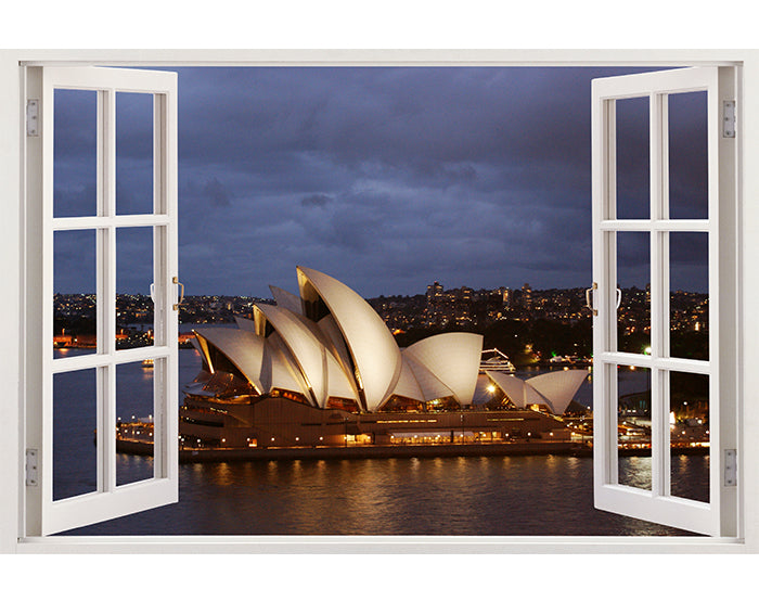 IMPRESSIVE 3D WINDOW WALL DECALS, REMOVABLE WALL STICKERS, WALL DECOR