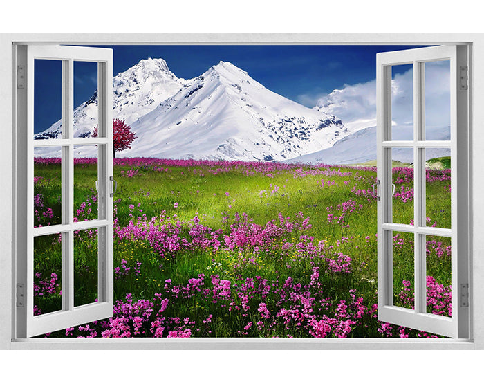 IMPRESSIVE 3D WINDOW WALL DECALS, REMOVABLE WALL STICKERS, WALL DECOR