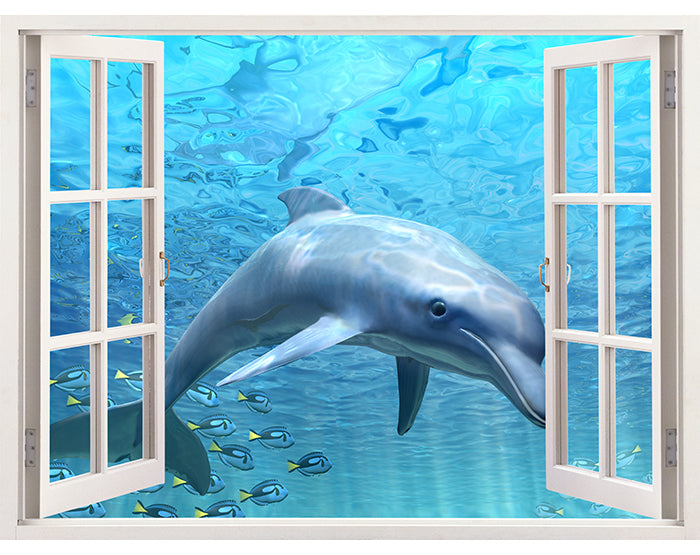 IMPRESSIVE 3D WINDOW WALL DECALS, REMOVABLE WALL STICKERS, WALL DECOR