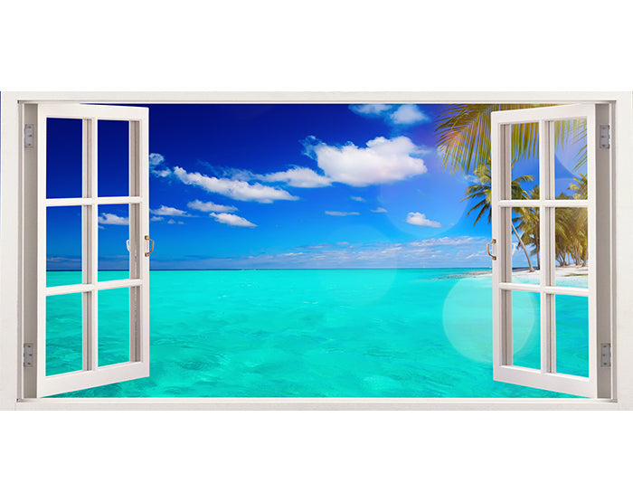 IMPRESSIVE 3D WINDOW WALL DECALS, REMOVABLE WALL STICKERS, WALL DECOR