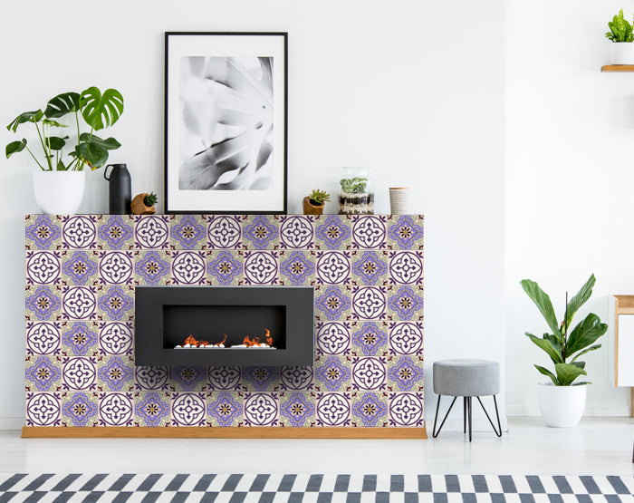 Decorative Tile stickers set of 24 Peel & Stick