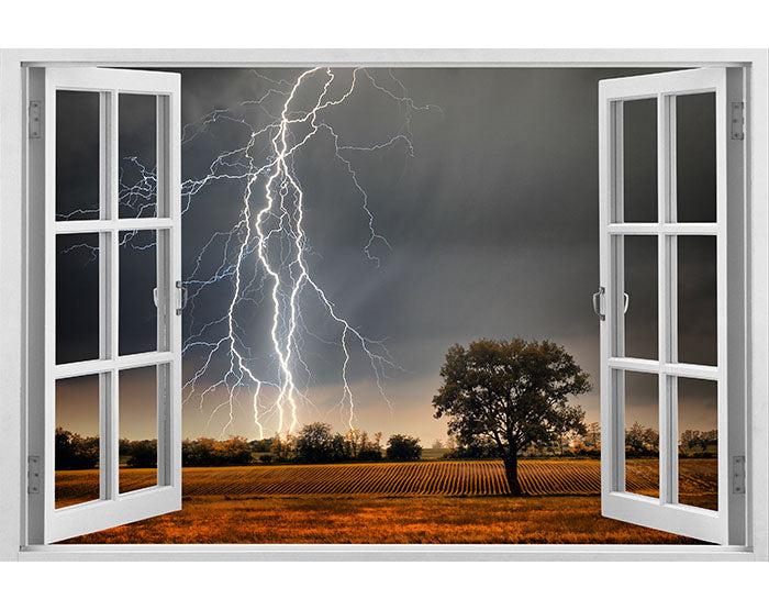 IMPRESSIVE 3D WINDOW WALL DECALS, REMOVABLE WALL STICKERS, WALL DECOR