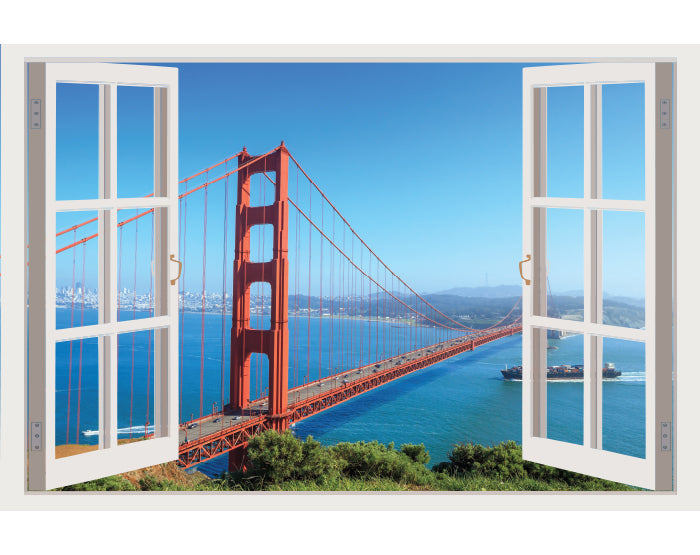 IMPRESSIVE 3D WINDOW WALL DECALS, REMOVABLE WALL STICKERS, WALL DECOR