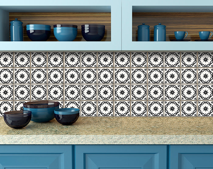 Decorative Tile stickers set of 24 Peel & Stick