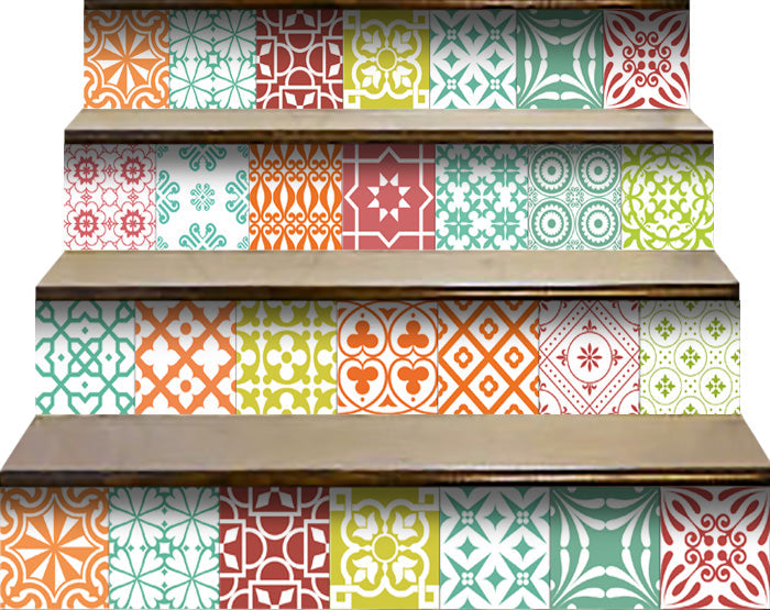 Decorative Tile stickers set of 24 Peel & Stick