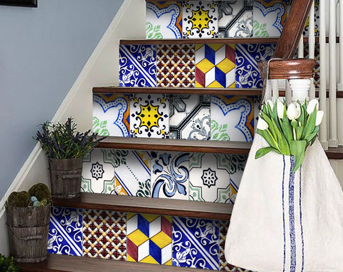 Decorative Tile stickers set of 24 Peel & Stick