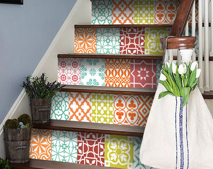 Decorative Tile stickers set of 24 Peel & Stick