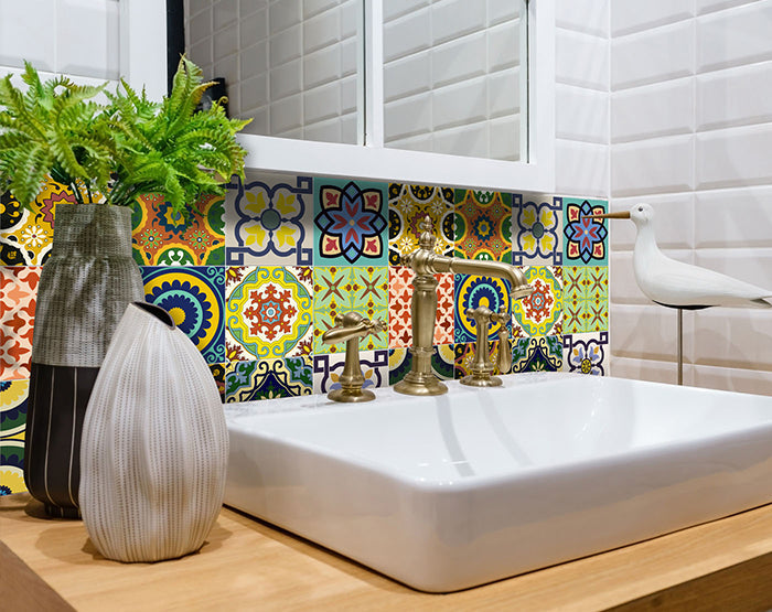 furniture/ Ceramic/ Bathroom/ Glass/ Kitchen/ Window Tile stickers set of 24 Peel & Stick