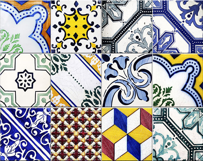 Decorative Tile stickers set of 24 Peel & Stick
