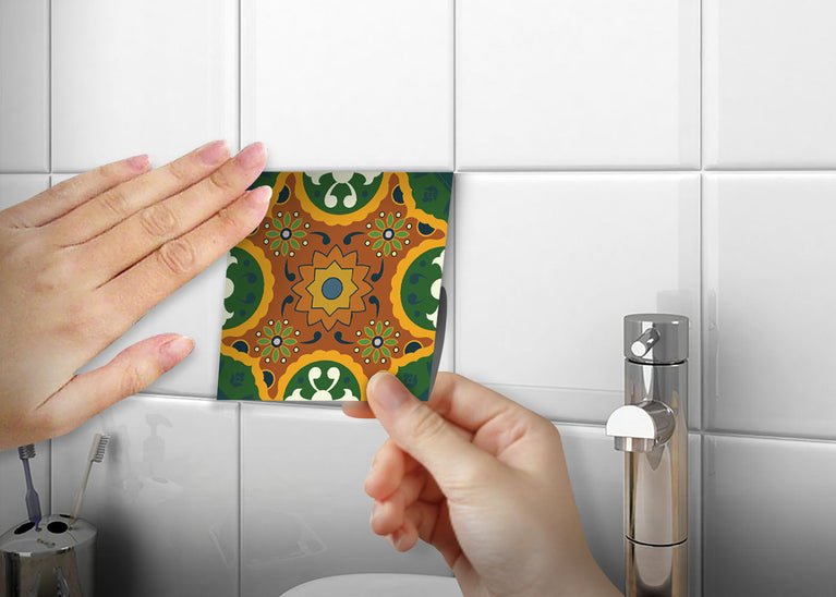 Decorative Tile stickers set of 24 Peel & Stick Heat Resistant & Waterproof