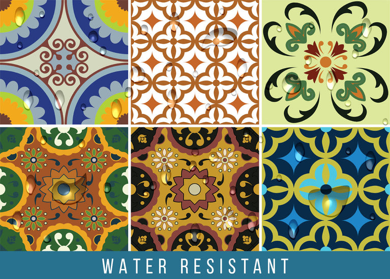 Decorative Tile stickers set of 24 Peel & Stick Heat Resistant & Waterproof