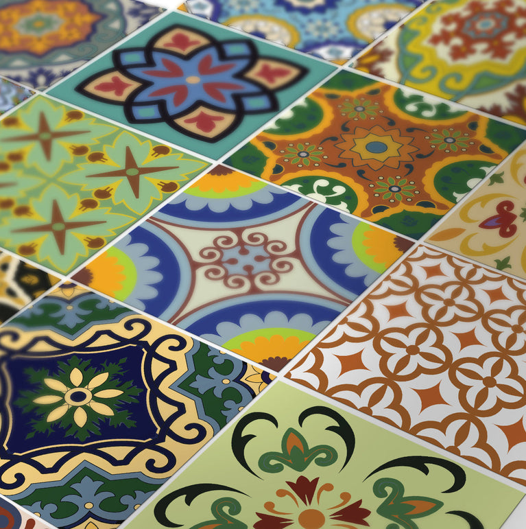 Decorative Tile stickers set of 24 Peel & Stick Heat Resistant & Waterproof