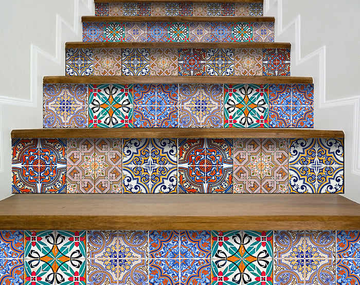 Decorative Tile stickers set of 24 Peel & Stick